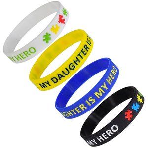 MY DAUGHTER IS MY HERO Autism Support Silicone Bracelet Wristbands
